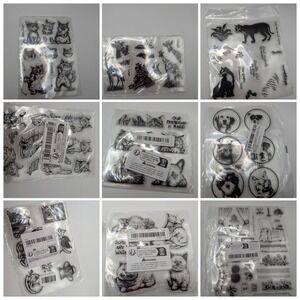 Lot of Clear Silicone Stamps journaling scrapbooking card making